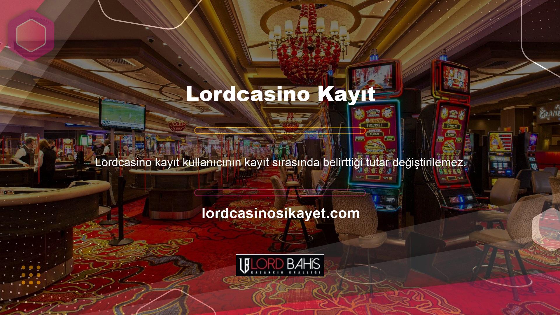 Lordcasino Canlı Casino, ilk aşamada belirlenen değere bakılmaksızın site kullanımının tüm aşamalarında aynı değeri sağlar